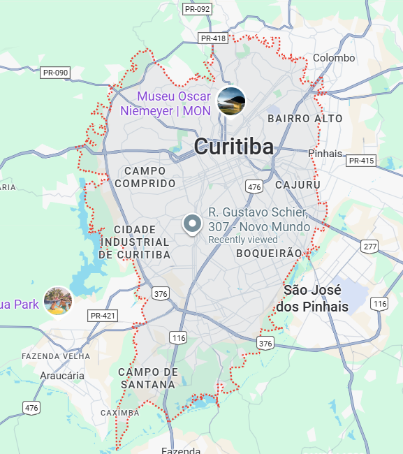 Mapa de Curitiba